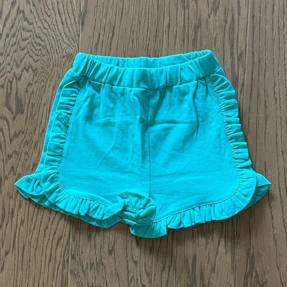 Stitchy Fish Mint to Be Ruffle Short Set, Green Stripe - Picture 12 of 13